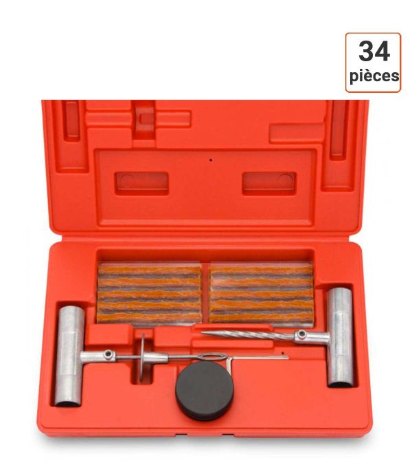 Coffret de réparation crevaison avec 30 mèches