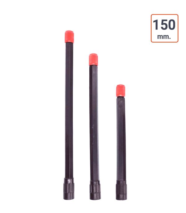 Rallonge de valve plastique droite NOIR 150 mm – Image 3