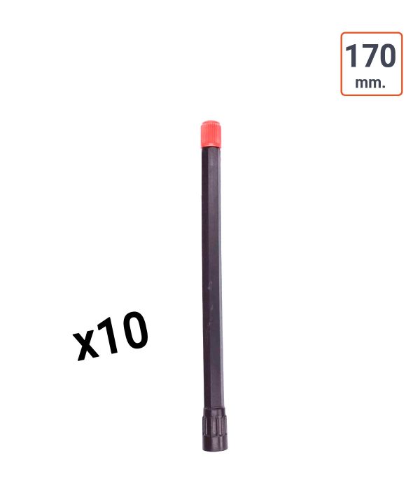 Rallonge de valve plastique droite NOIR 170 mm – Image 2