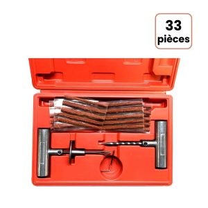 coffret de réparation crevaison avec 30 mèches