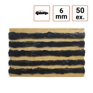 mèches tresses de réparation crevaison 10cm noires 6 mm