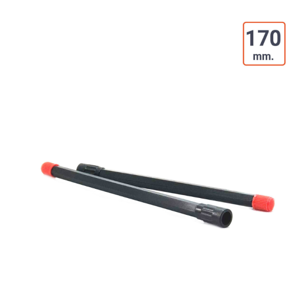 Rallonge de valve plastique droite NOIR 170 mm