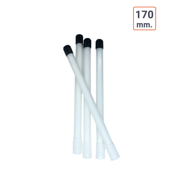 Rallonge de valve plastique droite BLANCHE 170 mm