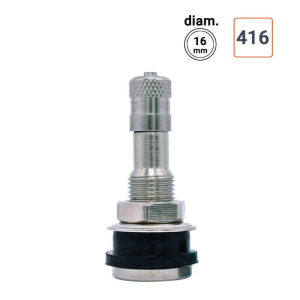 Valve TR 416 laiton nickelé diam. 16 mm