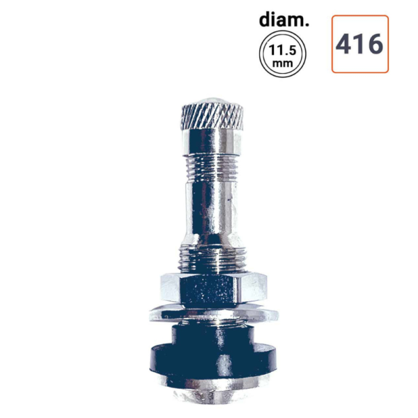 Valve TR 416 S laiton nickelé - diam 11.5 mm