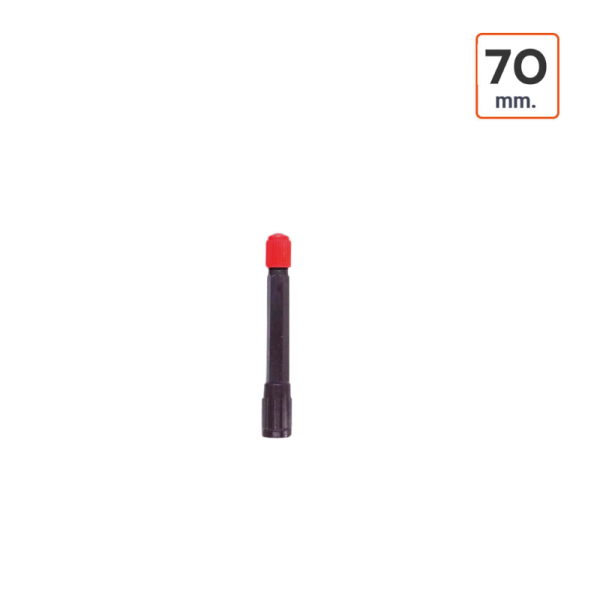 Rallonge de valve plastique droite NOIR 70 mm
