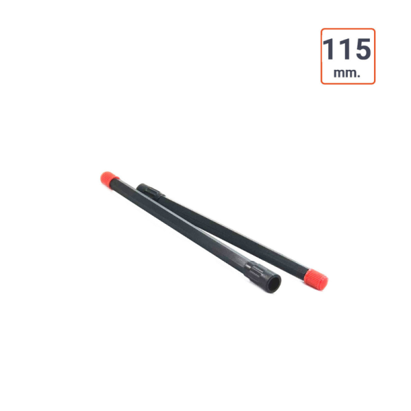 Rallonge de valve plastique droite NOIR 115 mm